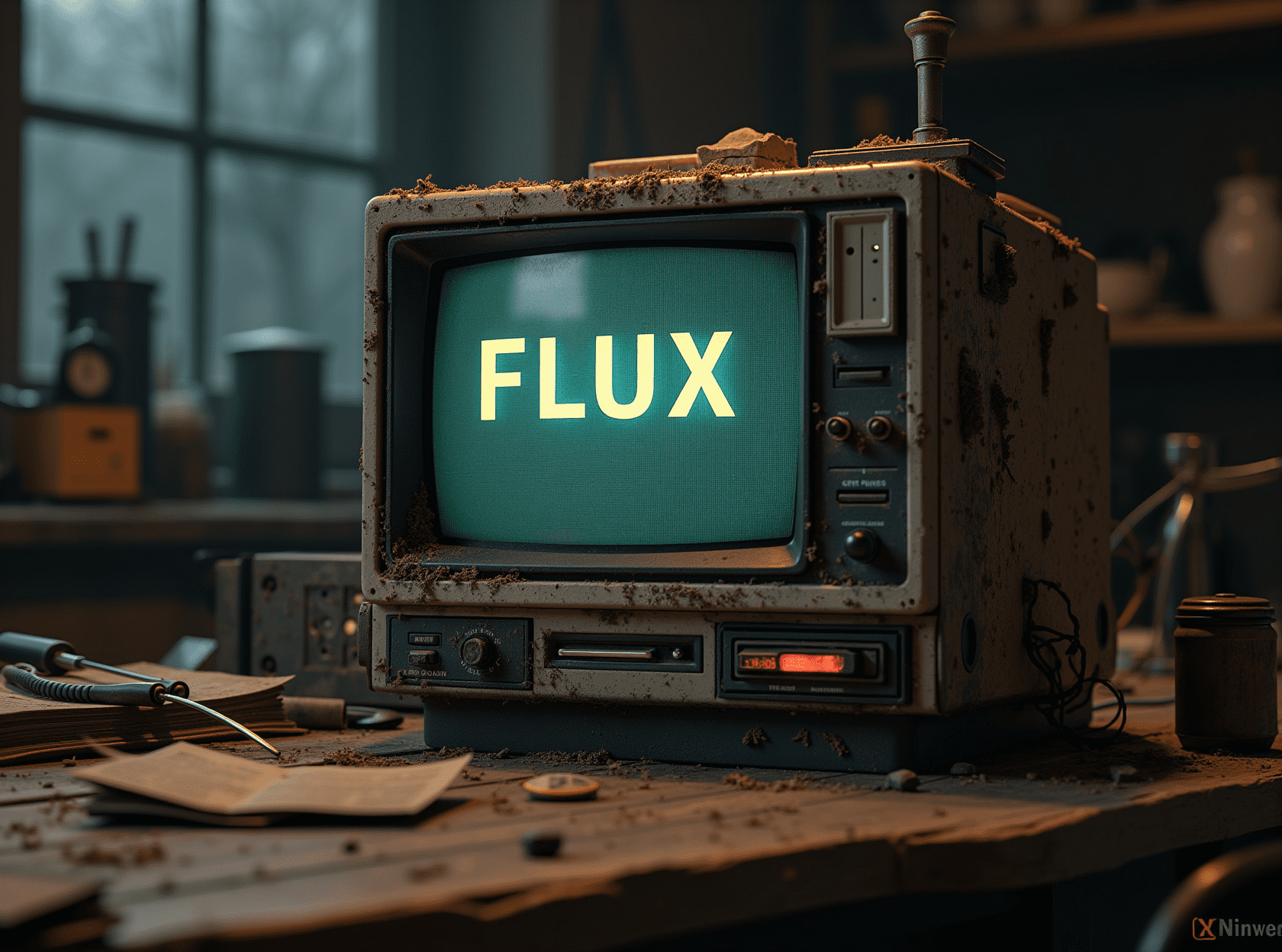 AI generated retro CRT monitor by Flux.1 Pro